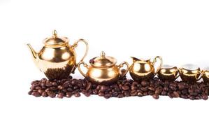 coffee and golden coffee service photo