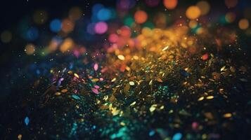 Sparkling Luxury, Glitter, Bokeh Sparkles, and Particles. photo