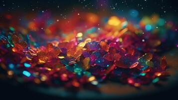 Sparkling Luxury, Glitter, Bokeh Sparkles, and Particles. photo