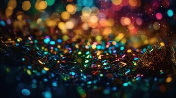 Sparkling Luxury, Glitter, Bokeh Sparkles, and Particles. photo