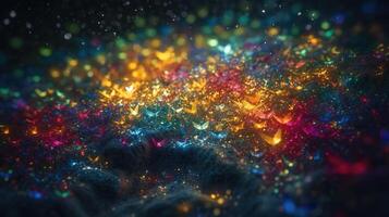 Sparkling Luxury, Glitter, Bokeh Sparkles, and Particles. photo