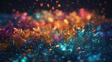 Sparkling Luxury, Glitter, Bokeh Sparkles, and Particles. photo