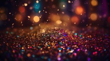 Sparkling Luxury, Glitter, Bokeh Sparkles, and Particles. photo