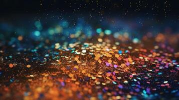 Sparkling Luxury, Glitter, Bokeh Sparkles, and Particles. photo