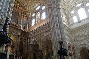 Interior of Mezquita - Mosque - Cathedral of Cordoba in Spain photo