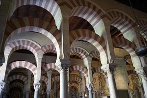 Interior of Mezquita - Mosque - Cathedral of Cordoba in Spain photo