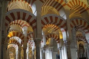 Interior of Mezquita - Mosque - Cathedral of Cordoba in Spain photo