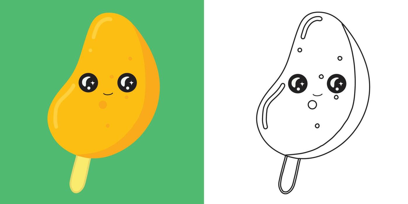 Mango Coloring Page Vector Art, Icons, and Graphics for Free Download