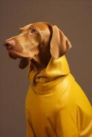 Weimaraner dog in futuristic style photo