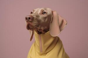 ai generado Weimaraner perro en futurista estilo foto