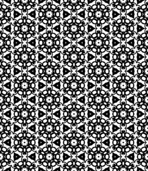 patrón abstracto sin costuras en blanco y negro. fondo y telón de fondo. diseño ornamental en escala de grises. vector
