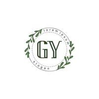 GY Initial beauty floral logo template vector