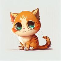 Cute Cat Kitty Animal Character Epitome Avatar Mascot Portrait photo