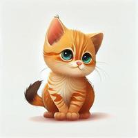 Cute Cat Kitty Animal Character Epitome Avatar Mascot Portrait photo