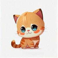 Cute Cat Kitty Animal Character Epitome Avatar Mascot Portrait photo