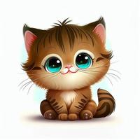 Cute Cat Kitty Animal Character Epitome Avatar Mascot Portrait photo