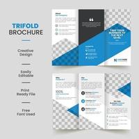 Corporate Business Trifold Brochure Template with A4 Size vector