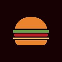 Hamburger food modern simple logo design vector