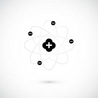 Atom simply icon. structure of the atom. vector illustration