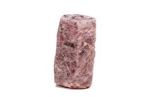 Macro mineral stone Ruby in the breed a white background photo