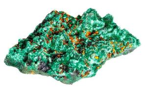Macro mineral stone plisoviy, plush, satin malachite on a white background photo