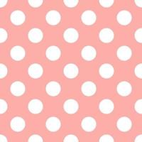 Pink seamless pattern polka dot background Coral geometric retro endless background. Graphic circle elements round shapes. Pink texture paper design. Cute illustration. Circular round ornament. vector