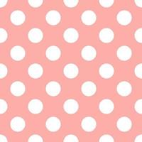 Pink seamless pattern polka dot background Coral geometric retro endless background. Graphic circle elements round shapes. Pink texture paper design. Cute illustration. Circular round ornament. vector