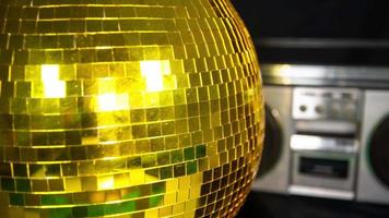 Retro stereos and disco ball video