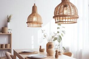 indoors Boho style dining room photo