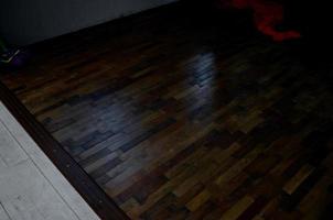 Dark wooden floor view photo