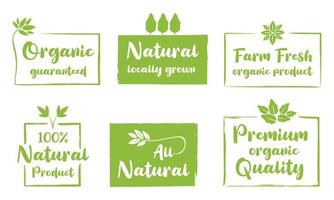 Organic food, natural product, healthy life and farm fresh for food and drink promotion. vector