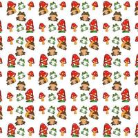 Frog Pattern Seamless Pattern With Frogs And Mushrooms Vector Image