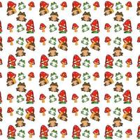 Frog Pattern Seamless Pattern With Frogs And Mushrooms Vector Image