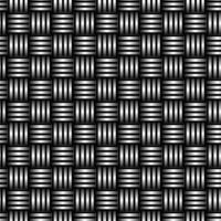 Black And White Weaved Fibre Seamless Pattern, Decorative Texture Illustration With 3d Effect, Repeating Vector Graphic Design Element