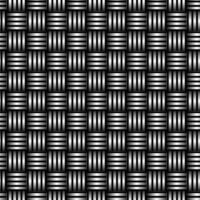 Black And White Weaved Fibre Seamless Pattern, Decorative Texture Illustration With 3d Effect, Repeating Vector Graphic Design Element