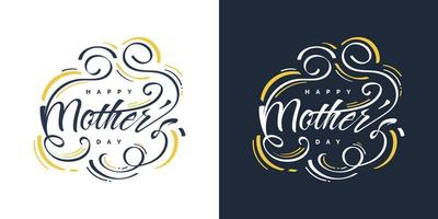 Happy Mother's Day Lettering. Mother's Day Calligraphy, Can be Used for Greeting Card, Poster, Banner, or T Shirt Design vector