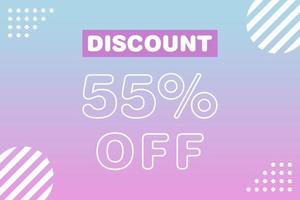 55 percent Sale and discount labels. price off tag icon flat design. vector