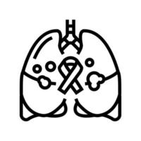 lung cancer line icon vector illustration