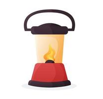 lamp lantern flashlight camping equipment vector illustration