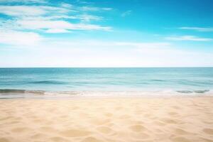 Beautiful empty tropical beach and sea landscape background. photo