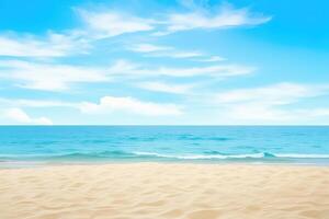 Beautiful empty tropical beach and sea landscape background. photo