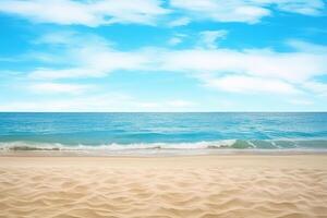 Beautiful empty tropical beach and sea landscape background. photo