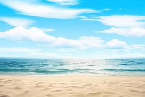 Beautiful empty tropical beach and sea landscape background. photo