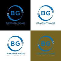 BG letter logo creative design. BG unique design. vector