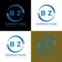 BZ letter logo creative design. BZ unique design. vector