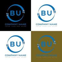 BU letter logo creative design. BU unique design. vector