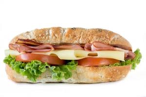 Sandwich on white background photo