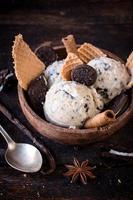 Stracciatella ice cream photo