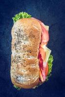 Ciabatta sandwich close-up photo
