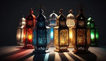 Lanterns combined together for Ramadan and Eid, photo